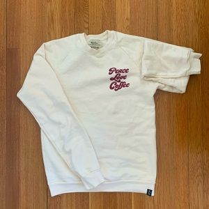 Starbucks reserve sweatshirt peace love and coffee exclusive limited edition